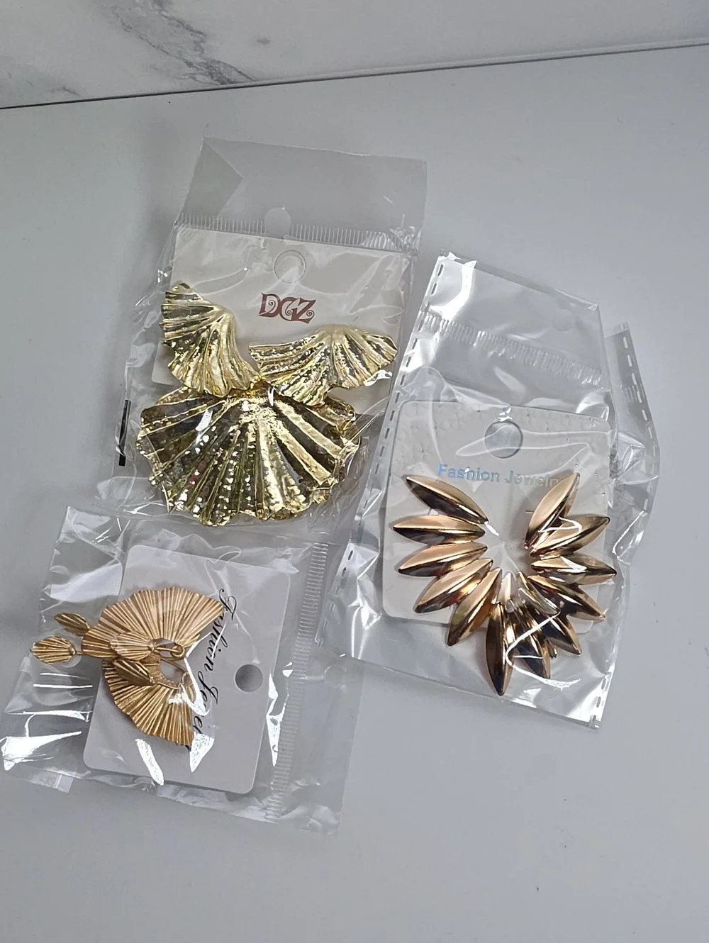 Gold Statement Earrings - Fashion Jewelry